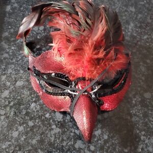Firebird Feather Eye Mask Costume Masquerade Dress Up Plastic - RRR Mask
